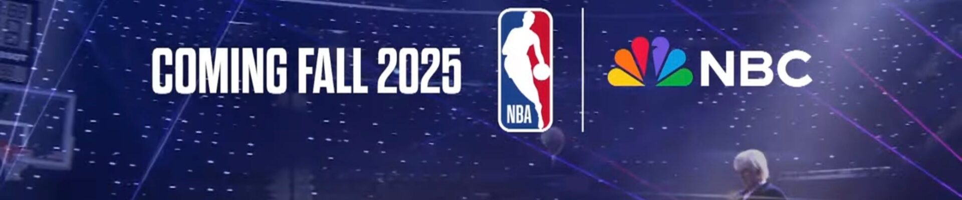 Логотипи NBA та NBC. Анонс повернення НБА на NBC восени 2025 року