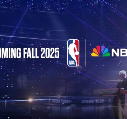 Логотипи NBA та NBC. Анонс повернення НБА на NBC восени 2025 року