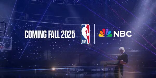 Логотипи NBA та NBC. Анонс повернення НБА на NBC восени 2025 року